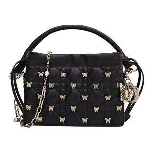 Christian Dior Butterfly Stud Milly Mini Bag Black